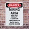 Signmission Portrait Mining Area Keep Out Danger Sign, Plastic, 7in W x 10in L, 2PK OS-2PACK-DS-P-710-V-1888 - alternate 4